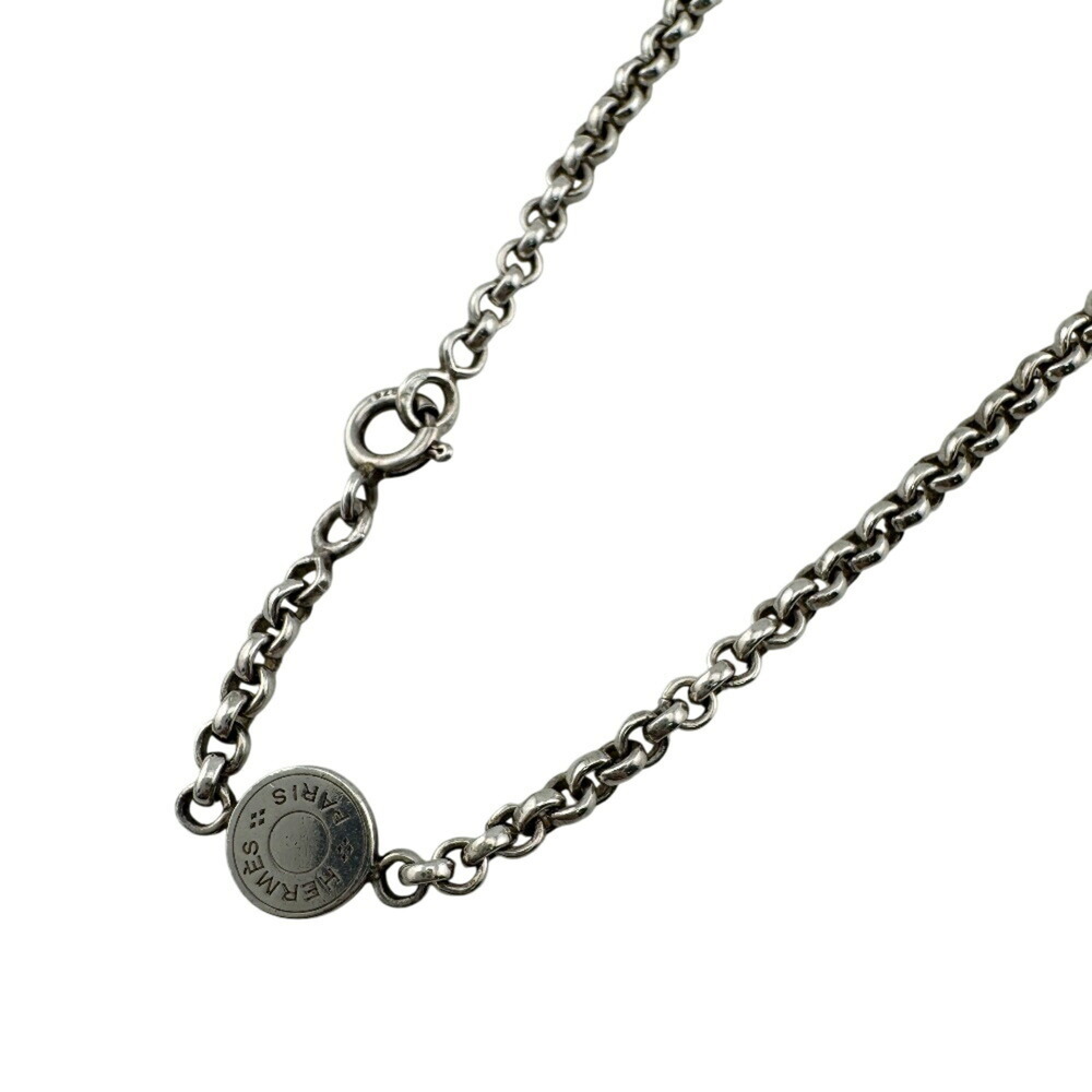 HERMES Silver Necklace